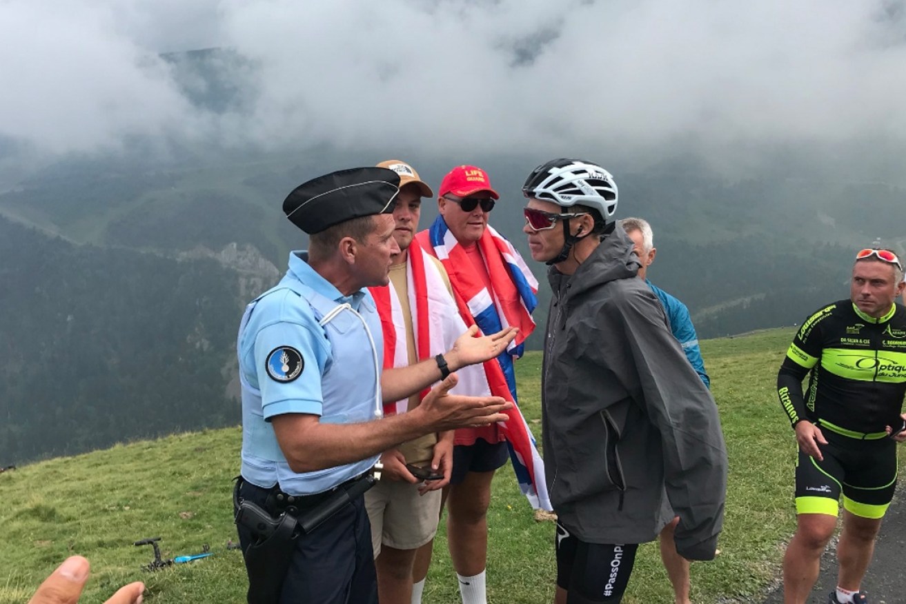 Froome was understandably angry with police.