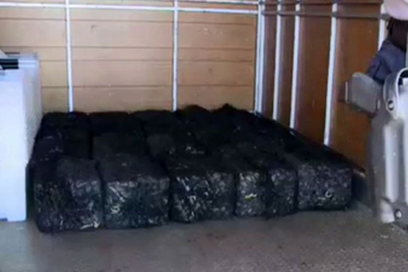 A load of dumped cocaine that police fished from the sea. 