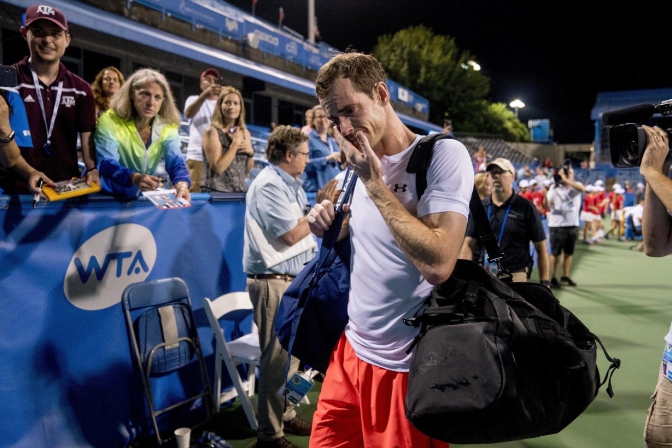 Andy Murray broke down after a gruelling 3 am finish at the ATP Washington Open on Friday.