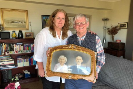 Old family portrait returns home after being rescued from the tip
