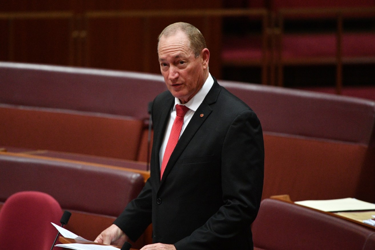 Fraser Anning's maiden speech to the Senate on Tuesday was slammed.  