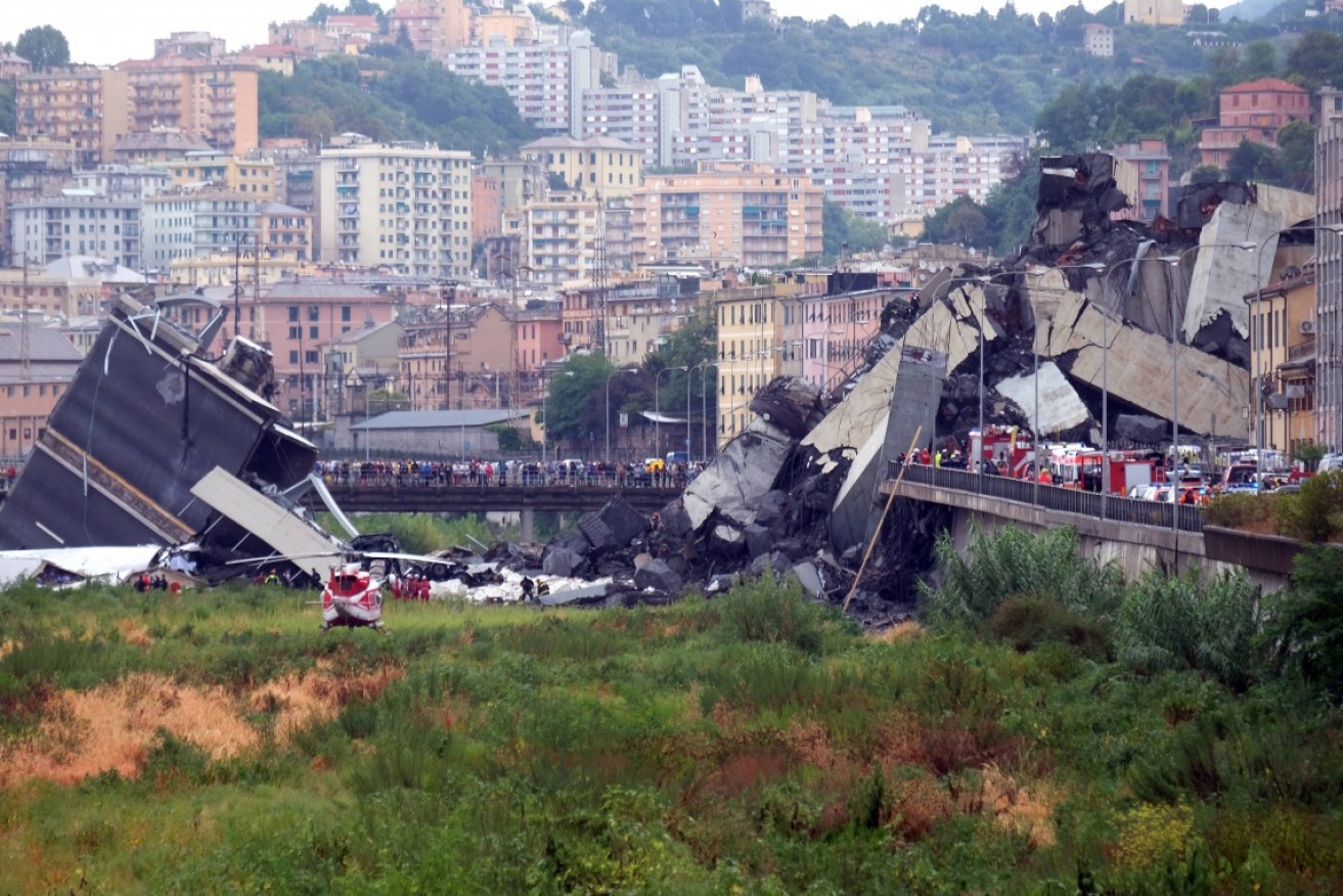 Italian authorities a lack of maintenance by the bridge operators for the collapse.