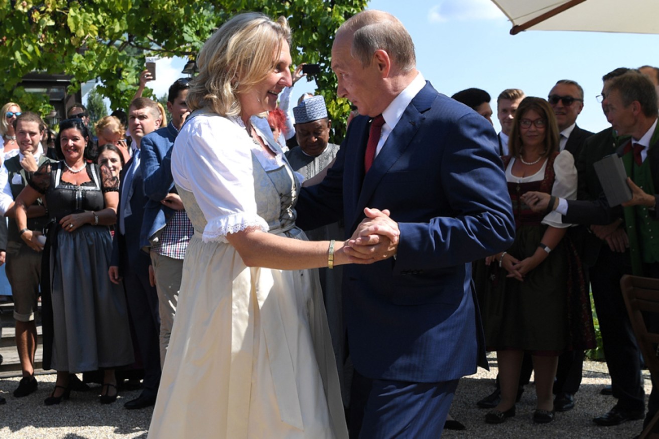 The Russian President had a personal invitation to the wedding in Gamlitz, Styria, Austria.