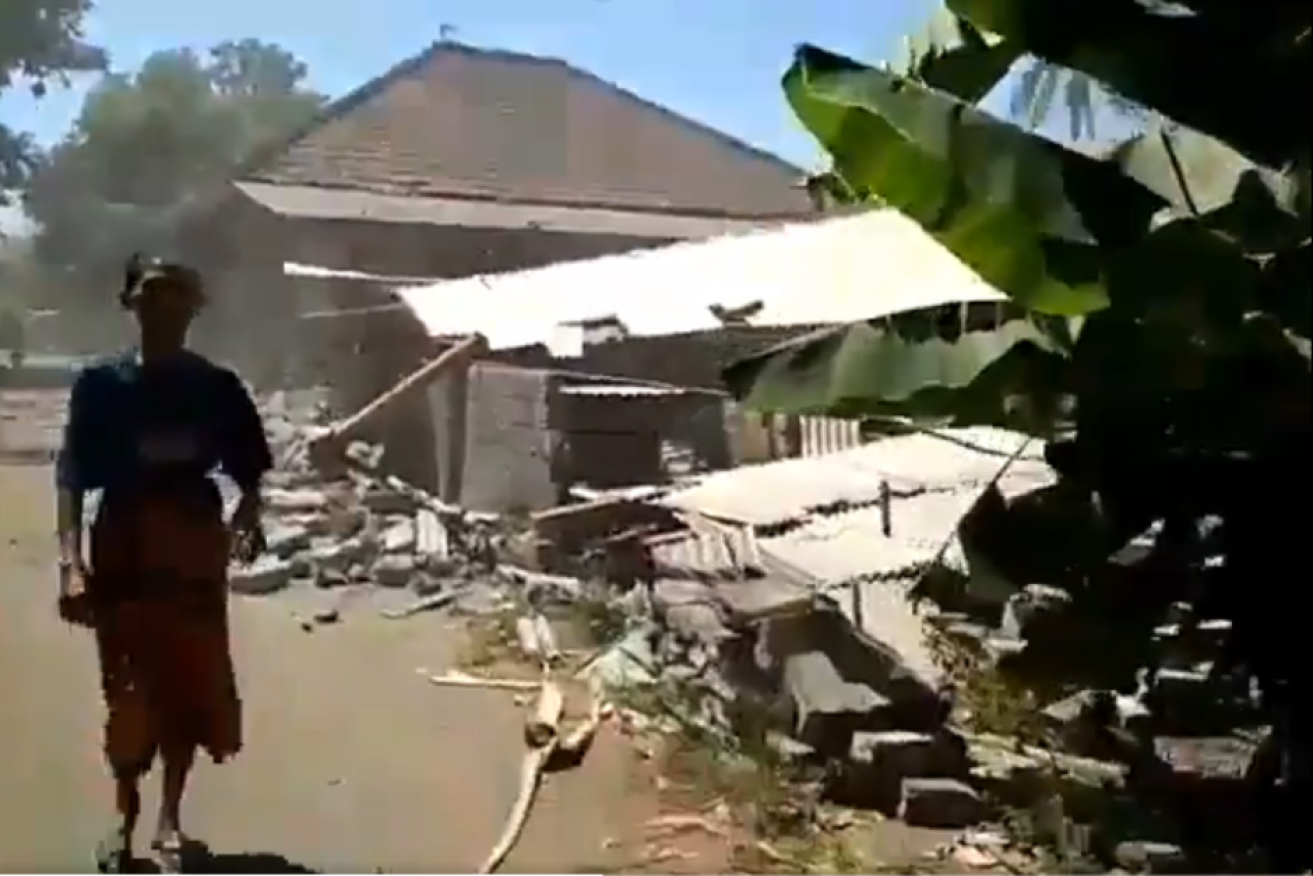 Homes were damaged in Belanting Village and the Red Cross evacuated residents. 