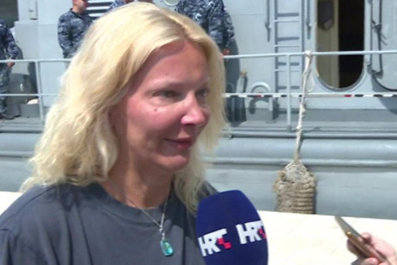 The British woman said she was "very lucky to be alive" after surviving 10 hours at sea. 