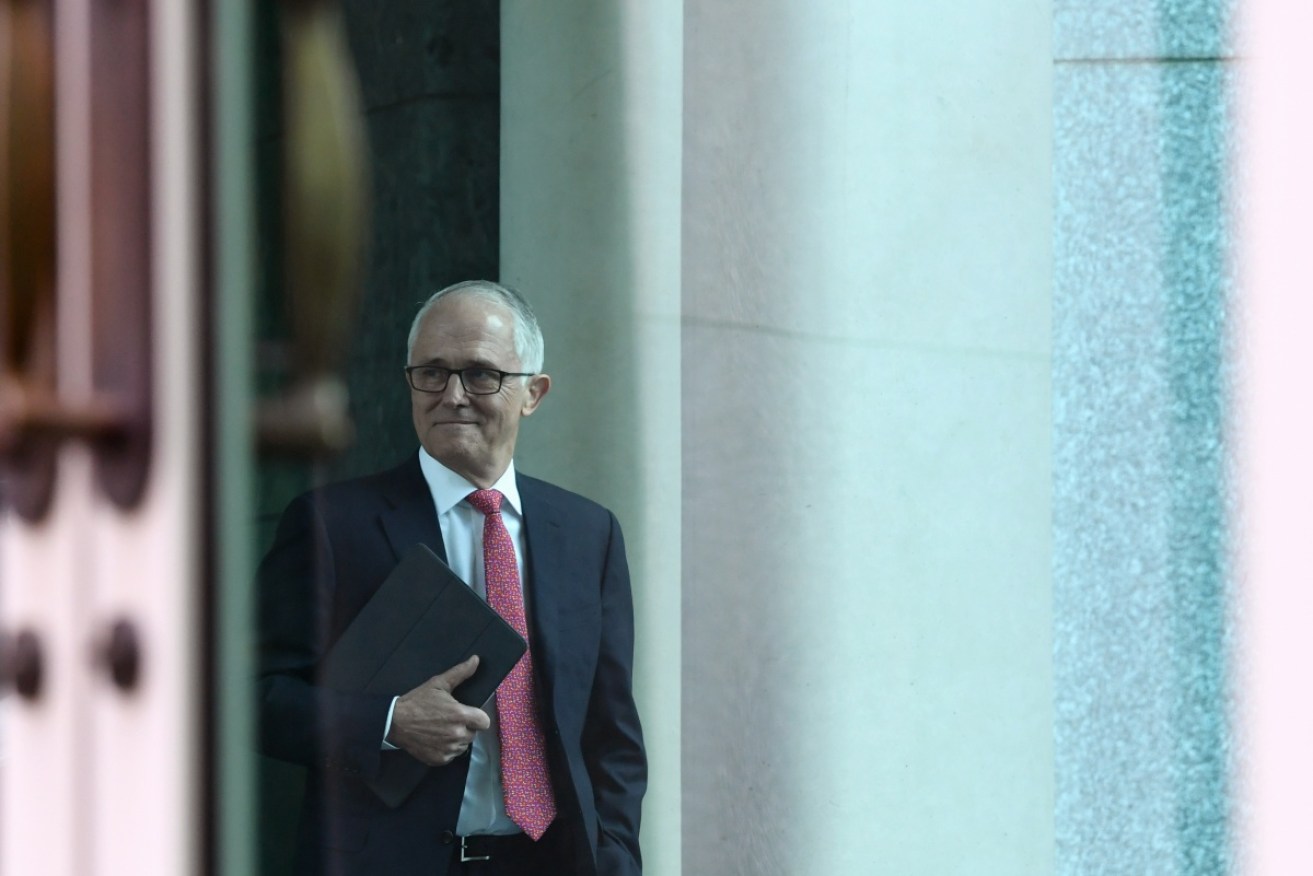 Malcolm Turnbull arrives for Tuesday's meeting.