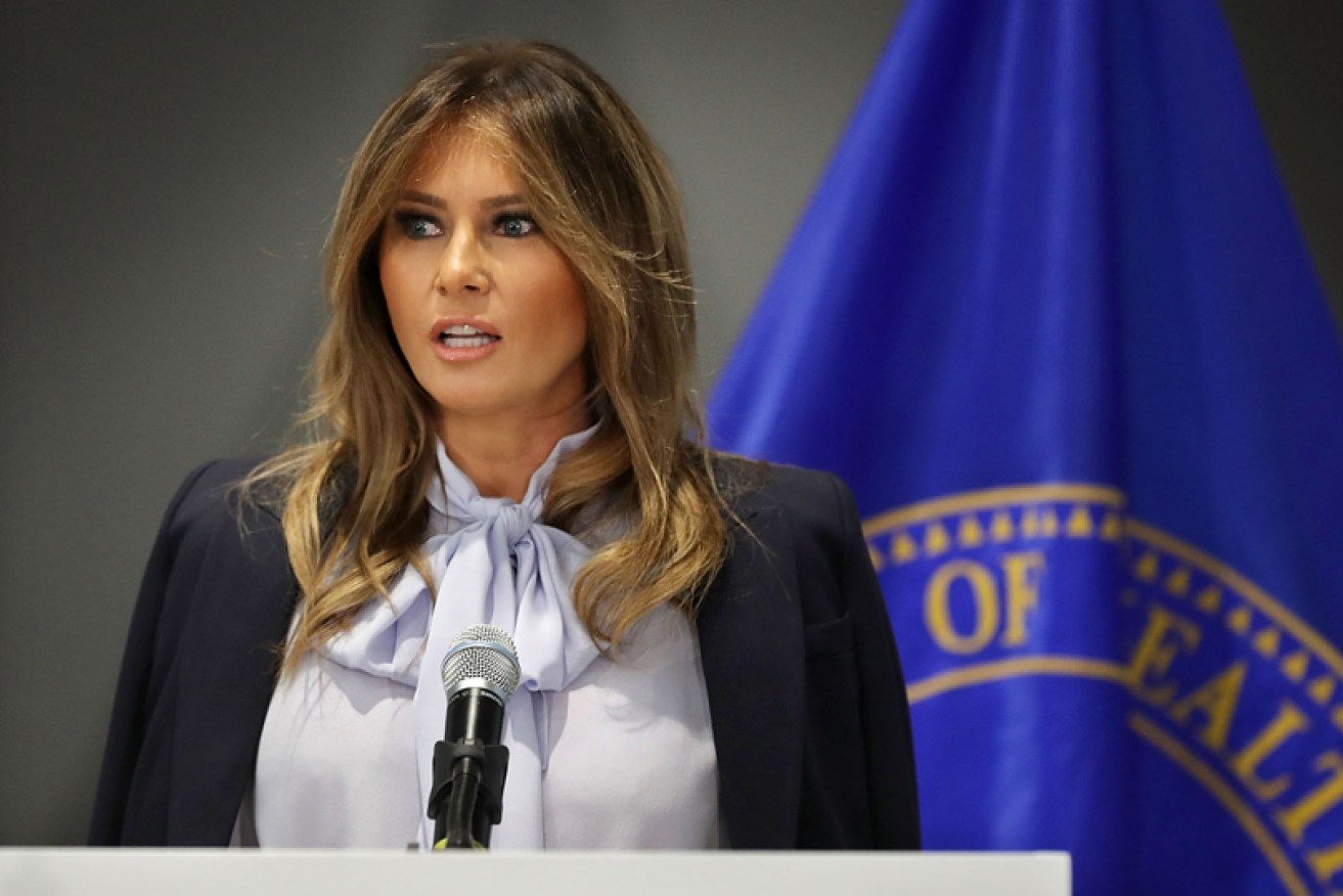Melania Trump, speaking on cyberbullying on August 20, said children take social media cues from adults.
