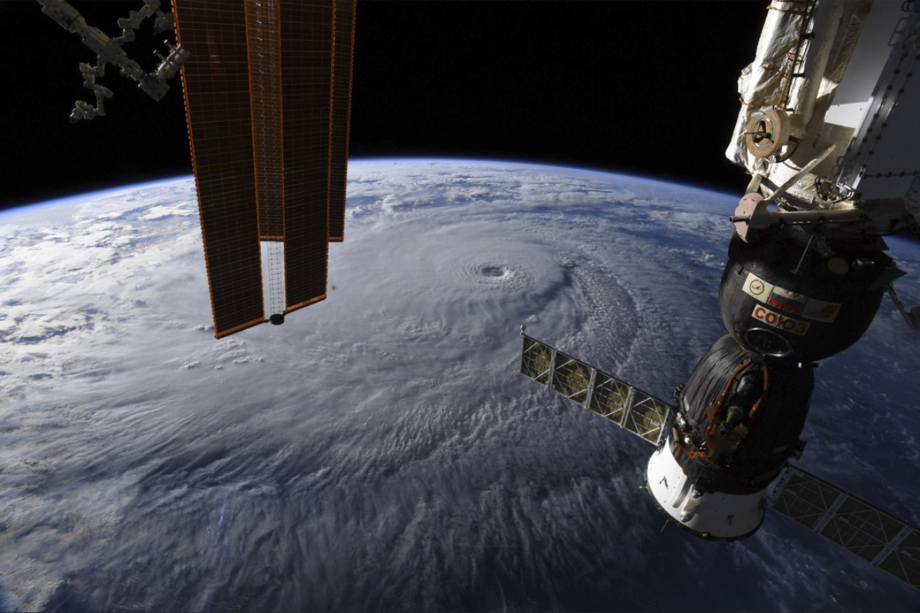 Hurricane Lane seen from the International Space Station. 