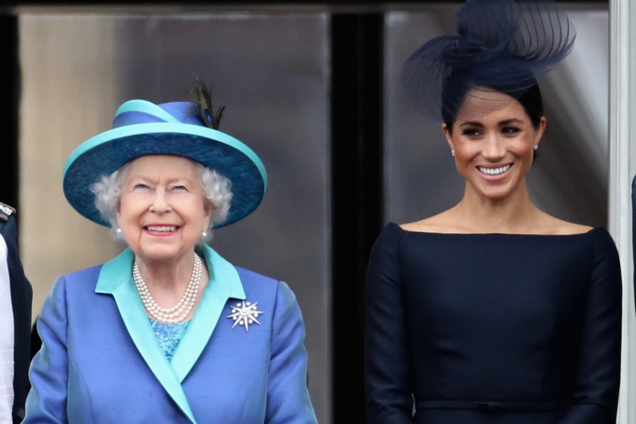 Queen Elizabeth II, with Meghan, Duchess of Sussex in London, has sent a message to Australian farmers.