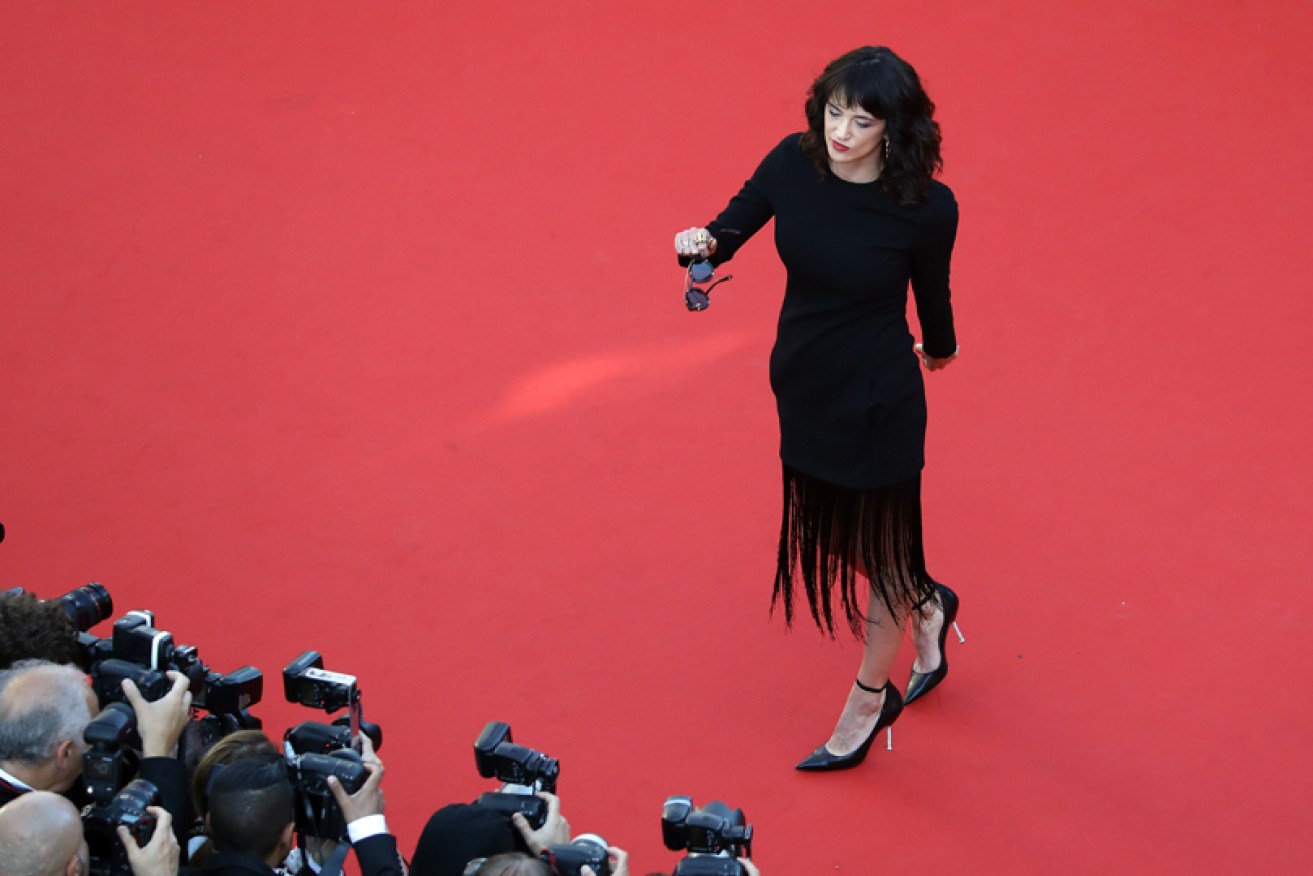 Asia Argento before her impassioned May 19 speech at the Cannes Film Festival.