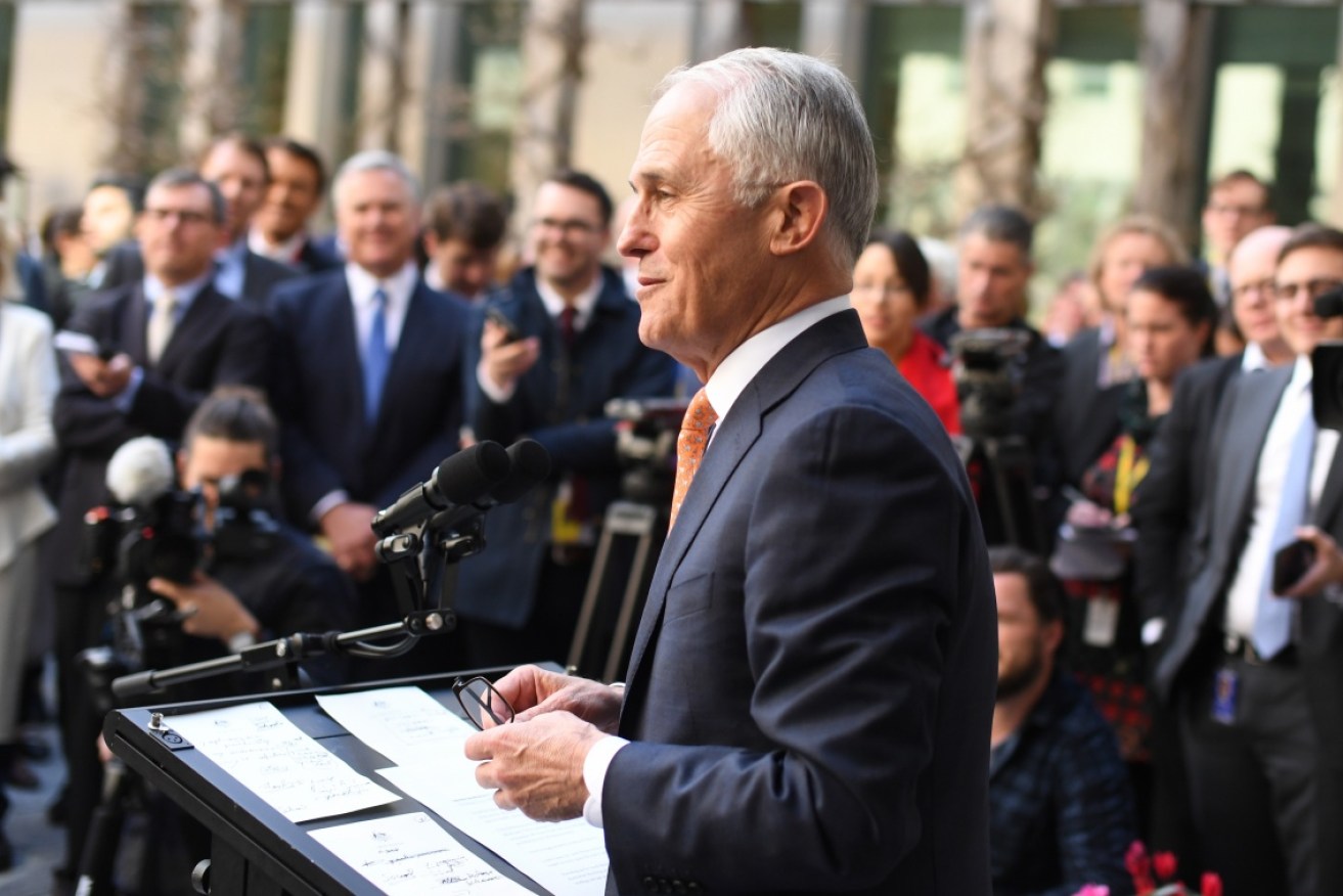 Malcolm Turnbull addresses the media for the final time as Prime Minister.