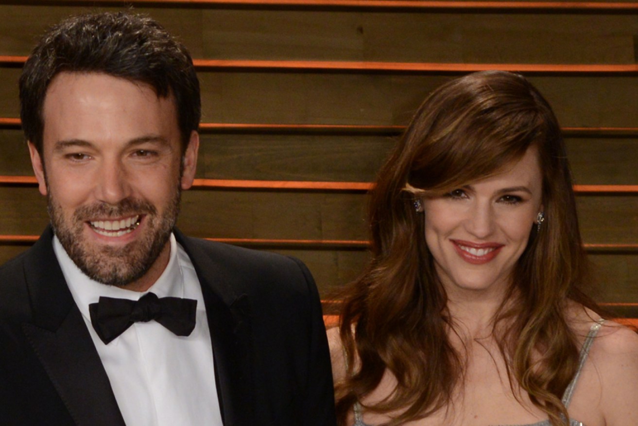 Ben Affleck (with Jennifer Garner at the 2014 Oscars) "continues to work hard on himself," a source said.
