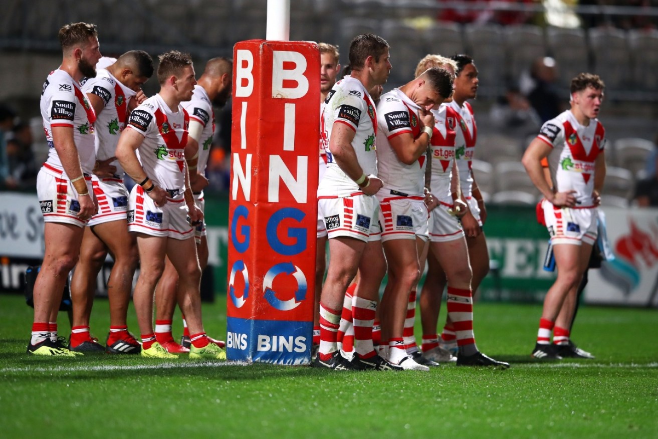 Sapped of confidence, St George Illawarra slumped to a record 38-0 loss against Canterbury on Sunday. 