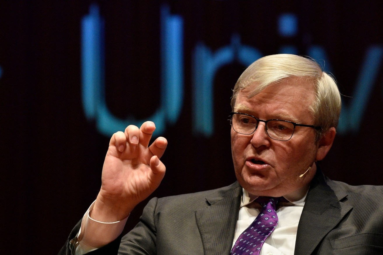 Kevin Rudd says Rupert Murdoch's print empire too often sets the daily news agenda.