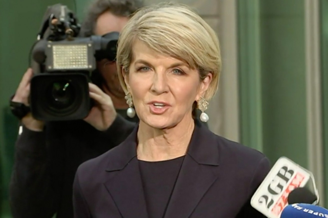 Former foreign minister Julie Bishop says Australia needs to show international leadership on climate change and energy policy.