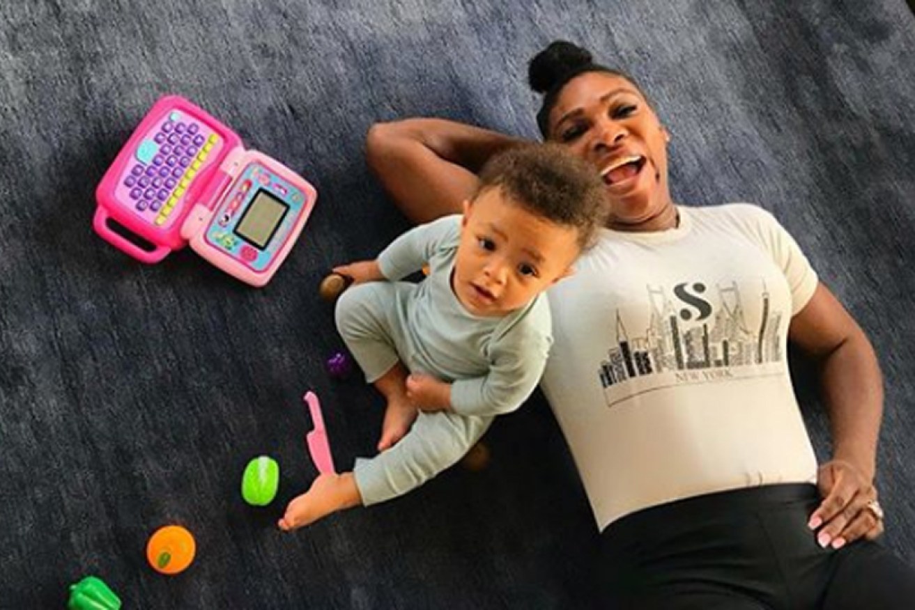  "I want her to have just a great upbringing the best way I know how," said Serena Williams (with daughter Olympia.)