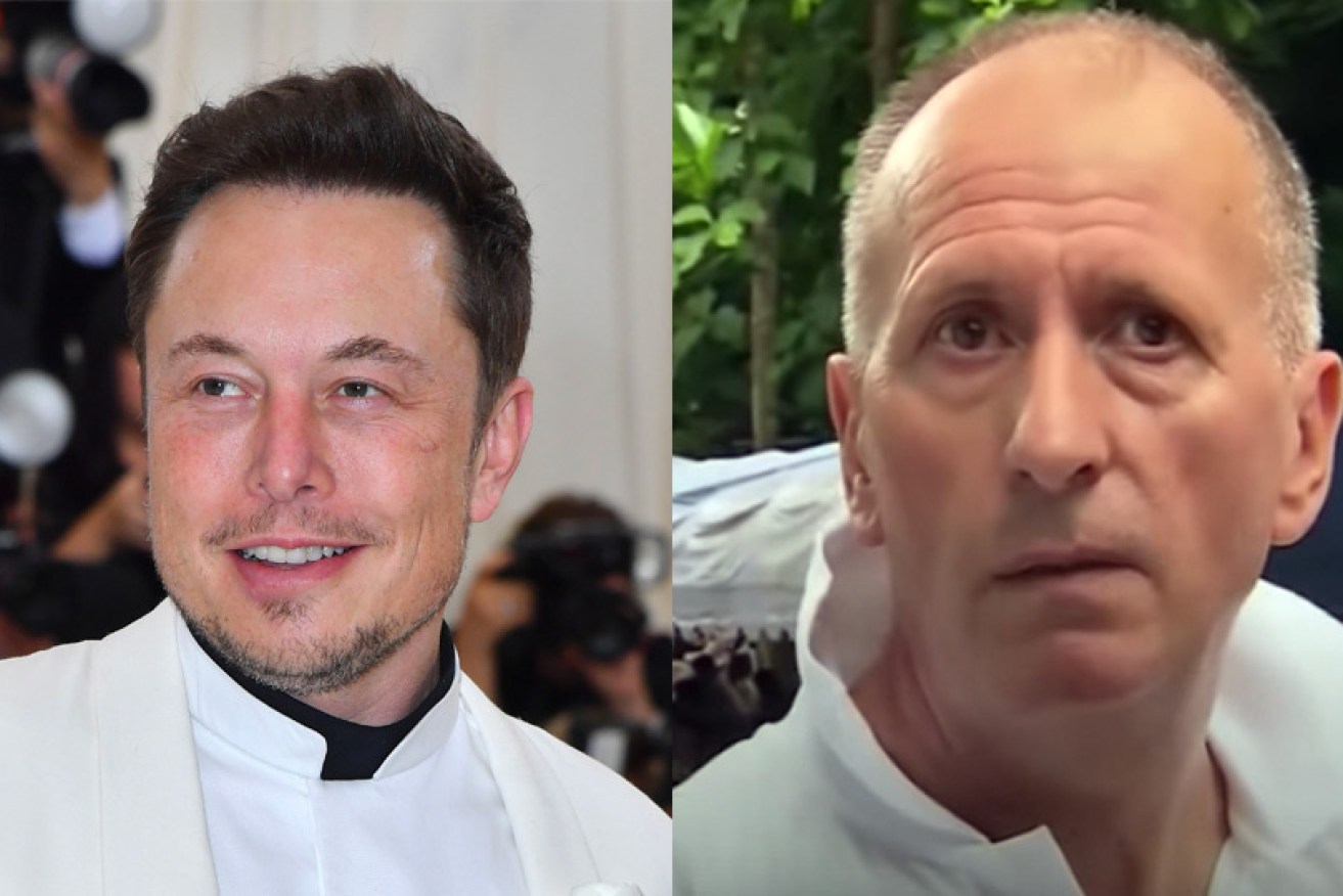 Elon Musk (left) and Vernon Unsworth. 