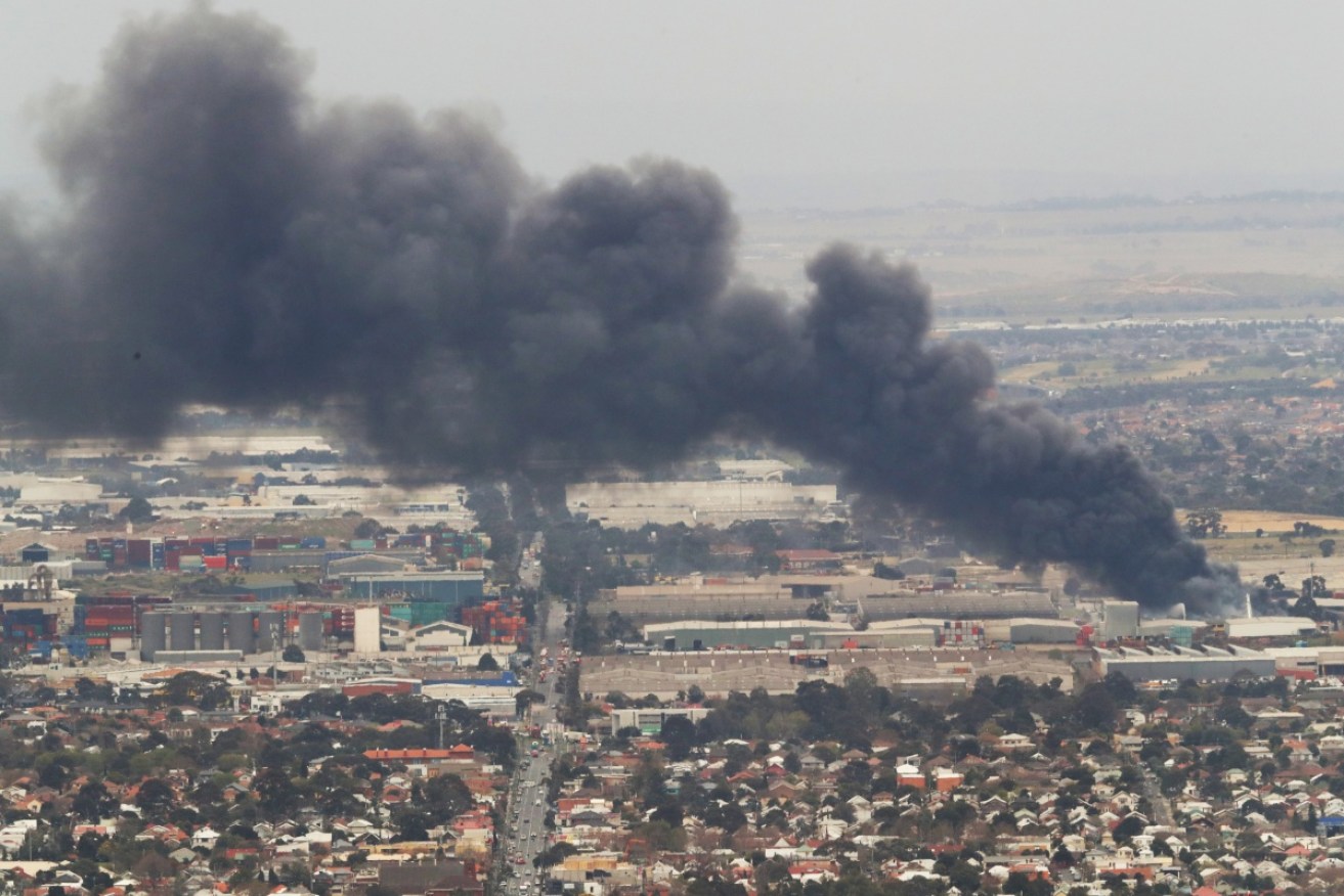 Melbourne was blanketed by a pall of toxic smoke when a warehouse packed with unrecycled waste burned in August 2018.