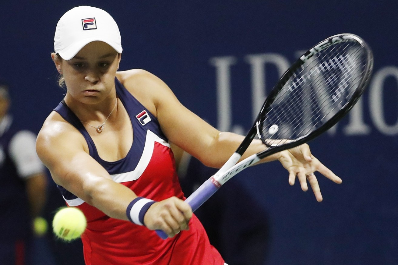 Finally! Ash Barty into week two of a grand slam for the first time.