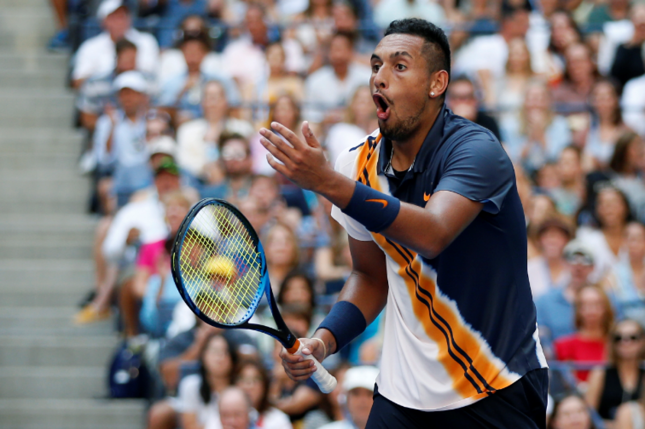After a solid start, Nick Kyrgios is left open-mouthed by Roger Federer's masterful moves.