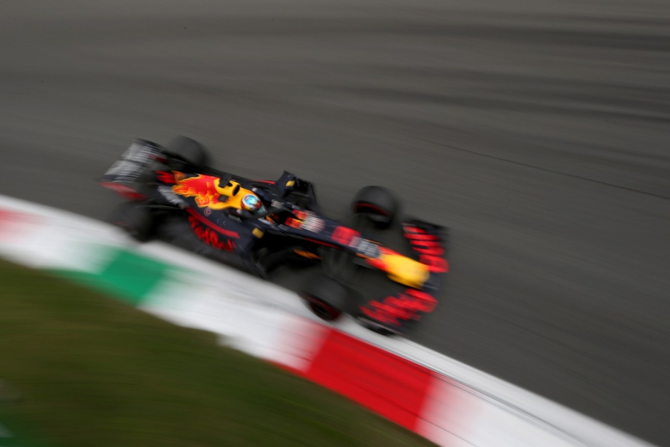 Daniel Ricciardo before a clutch issue brought him undone at Monza. 