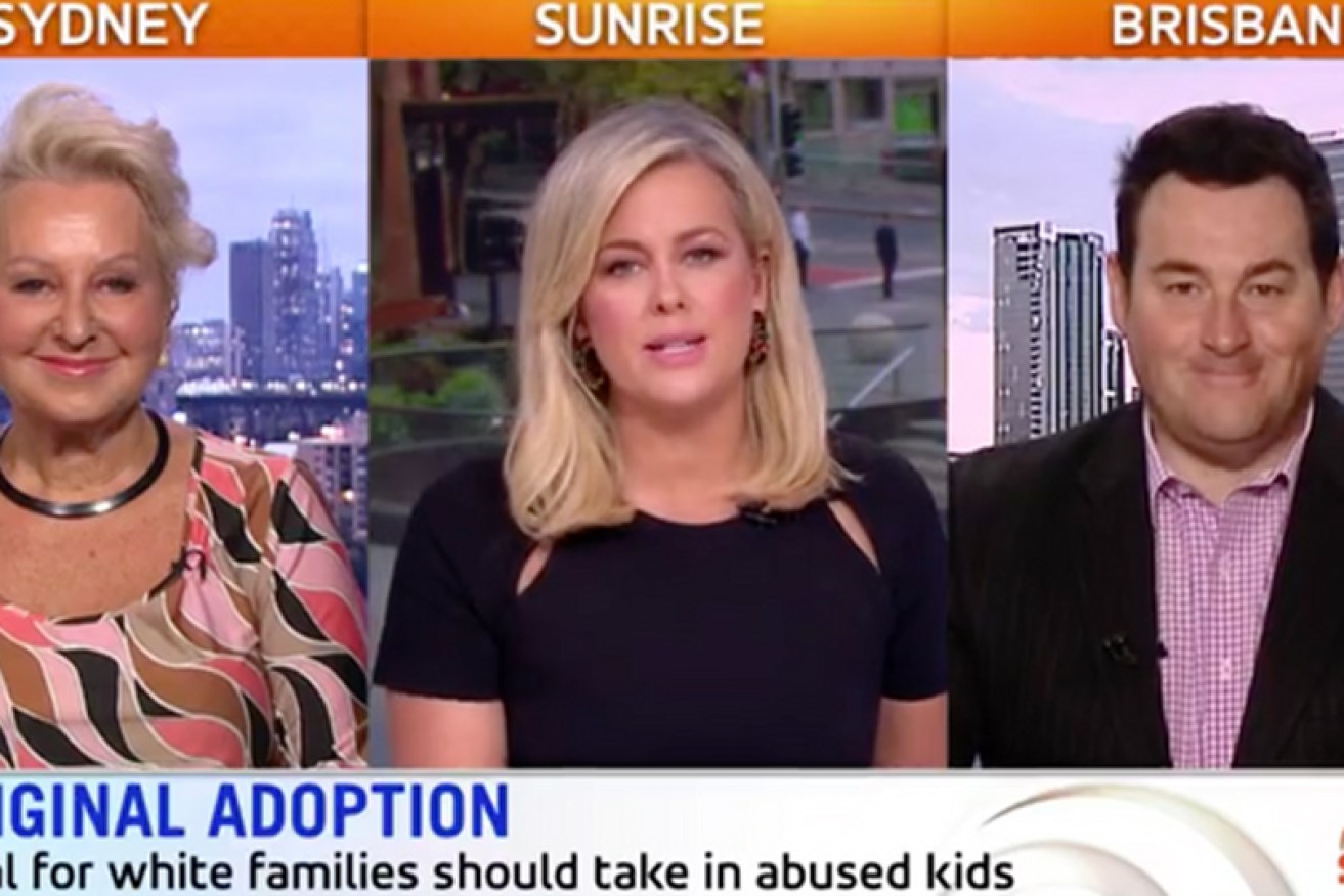 Prue MacSween, Samantha Armytage and Ben Davis on the controversial March 13 <i>Sunrise</i> segment.