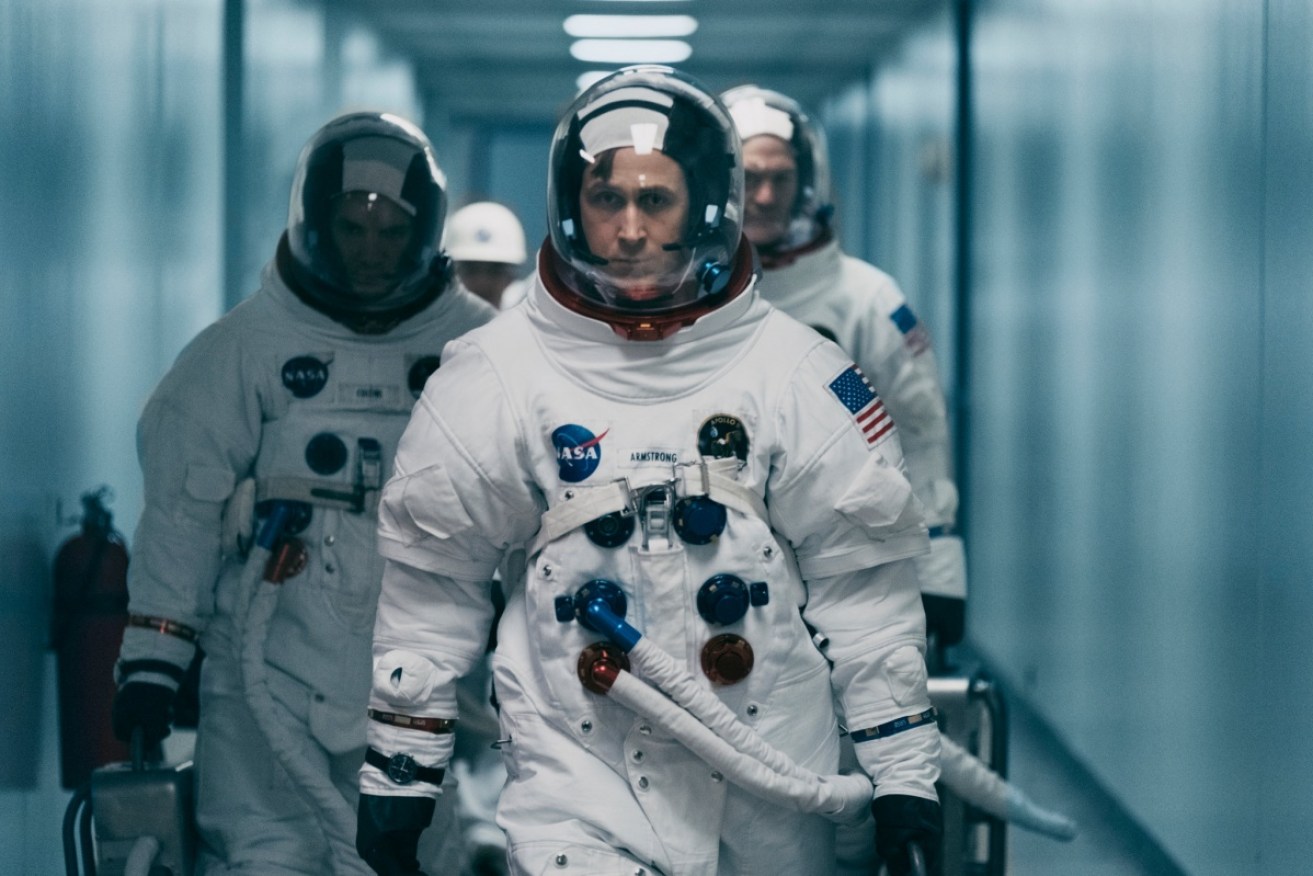 Ryan Gosling as Neil Armstrong in <i>First Man</i>.