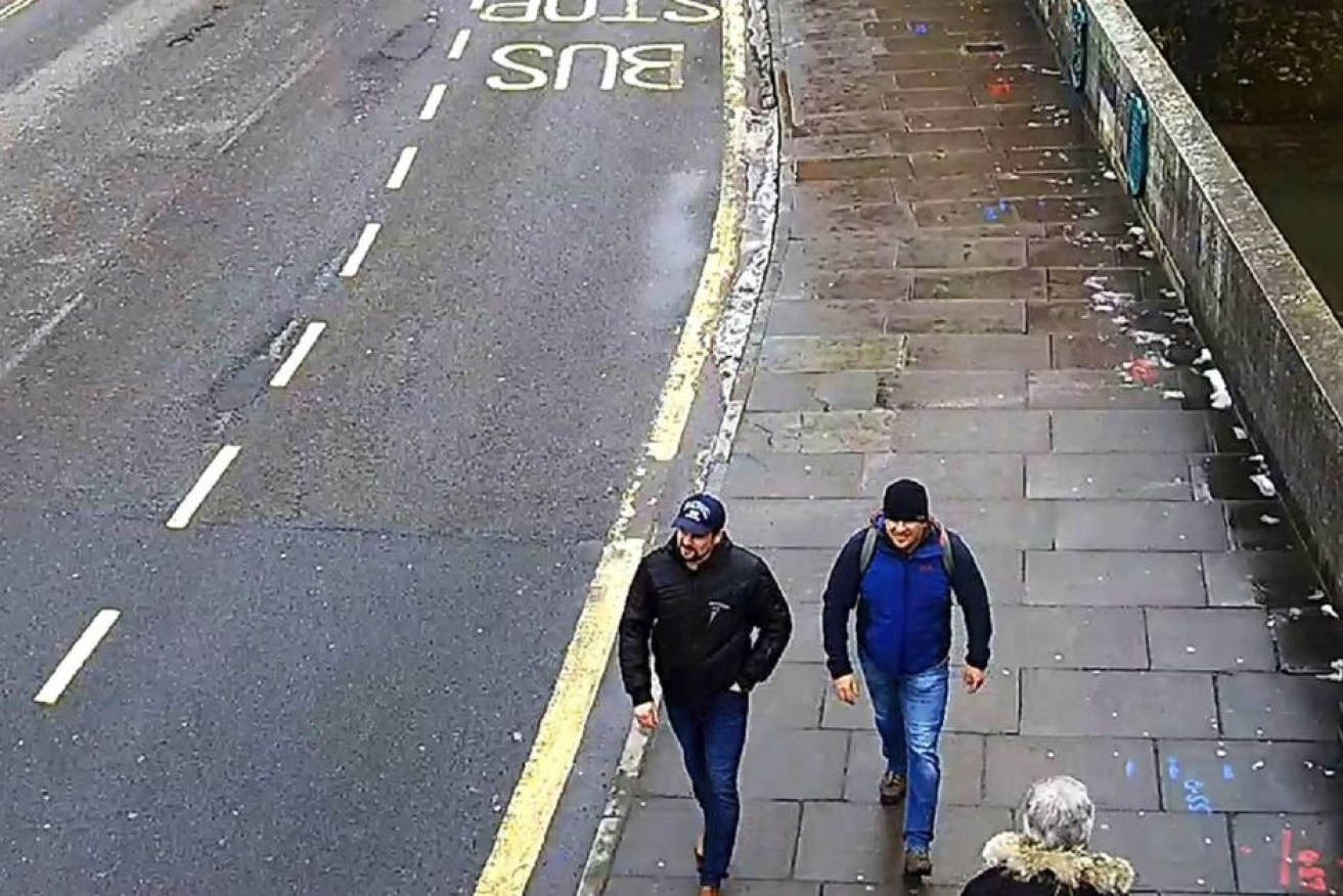Police say the Russian suspects spent two days in Britain, flying out hours after the Skripals were found unconscious. 