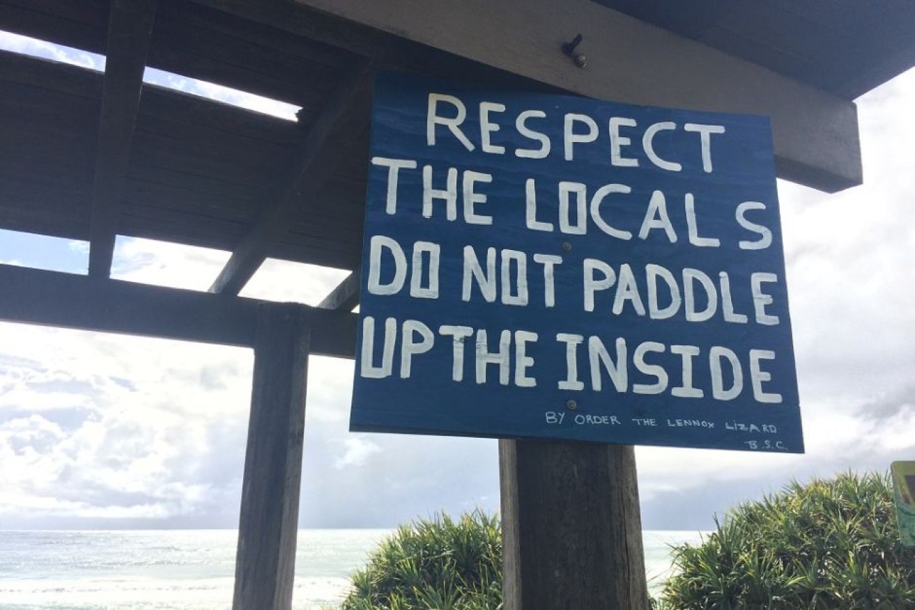 The sign that went up recently at Lennox Point. 