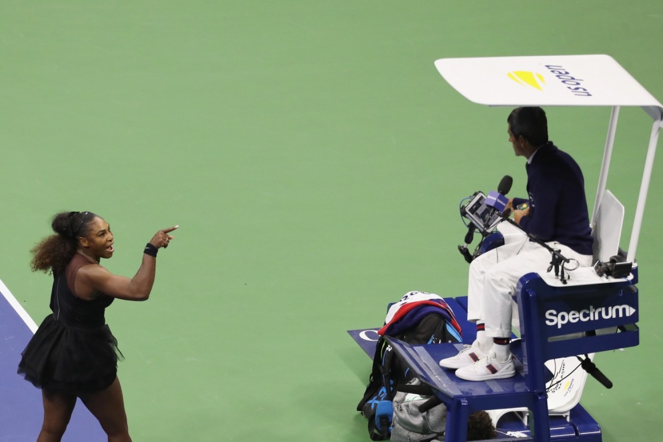 Williams lost her cool during the match.