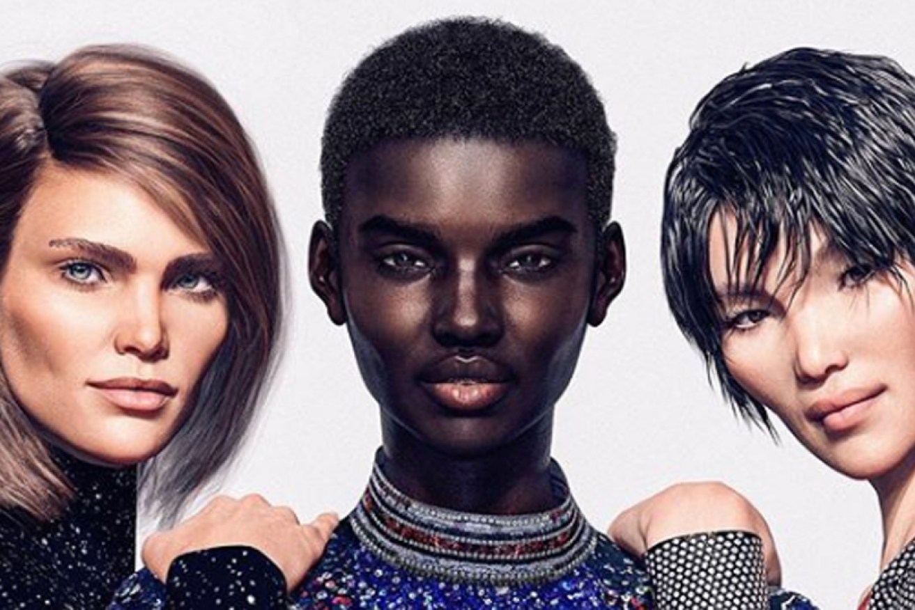 CGI models (from left) Margo, Shudu and Zhi are now being used by leading fashion houses such as Balmain.