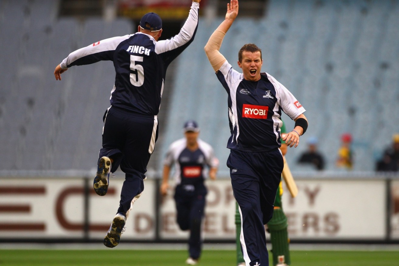 Finch and Siddle are teammates for Victoria.