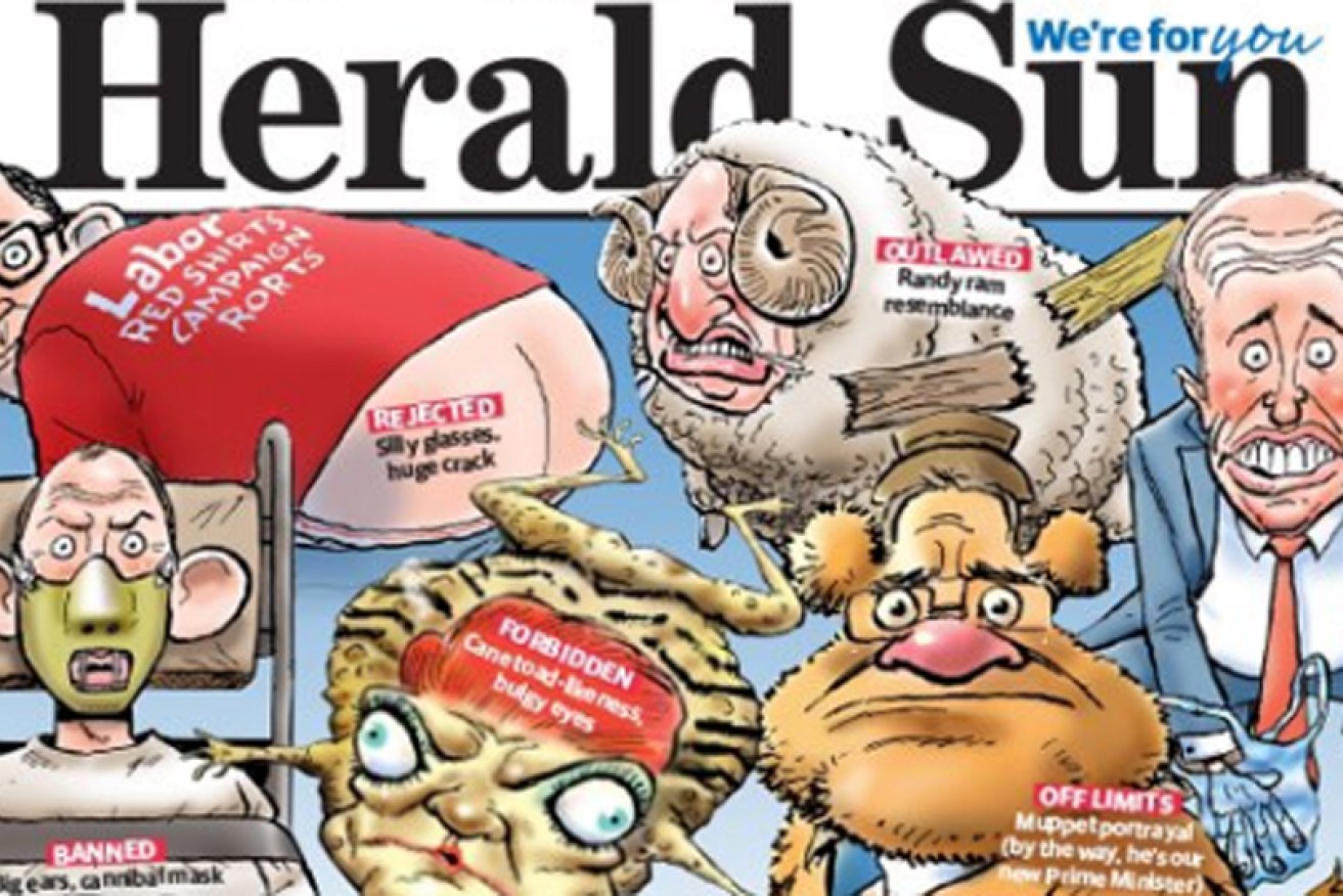 The Herald Sun featured other Mark Knight caricatures, in defence of his Serena Williams drawing.