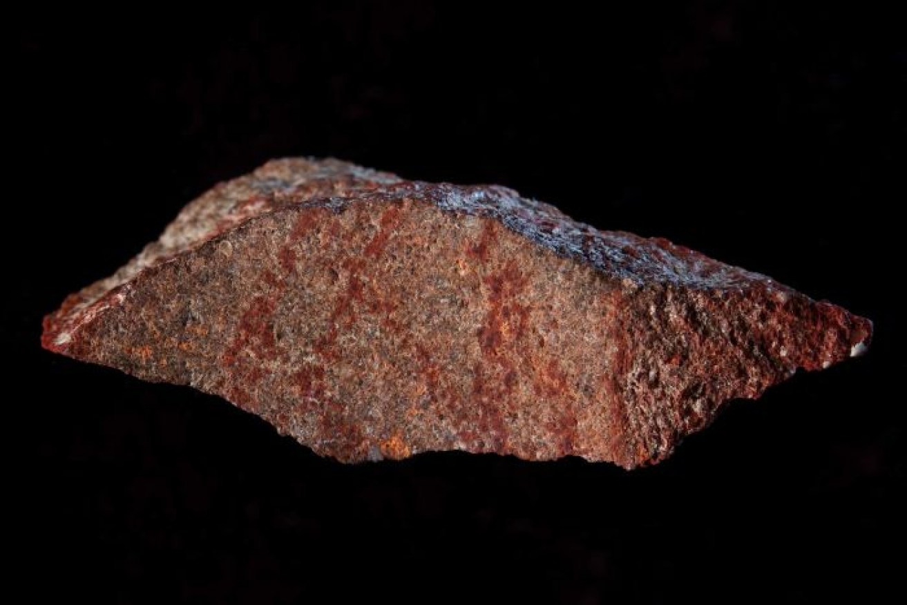 Experiments indicate these red marks were made by modern humans more than 70,000 years ago.