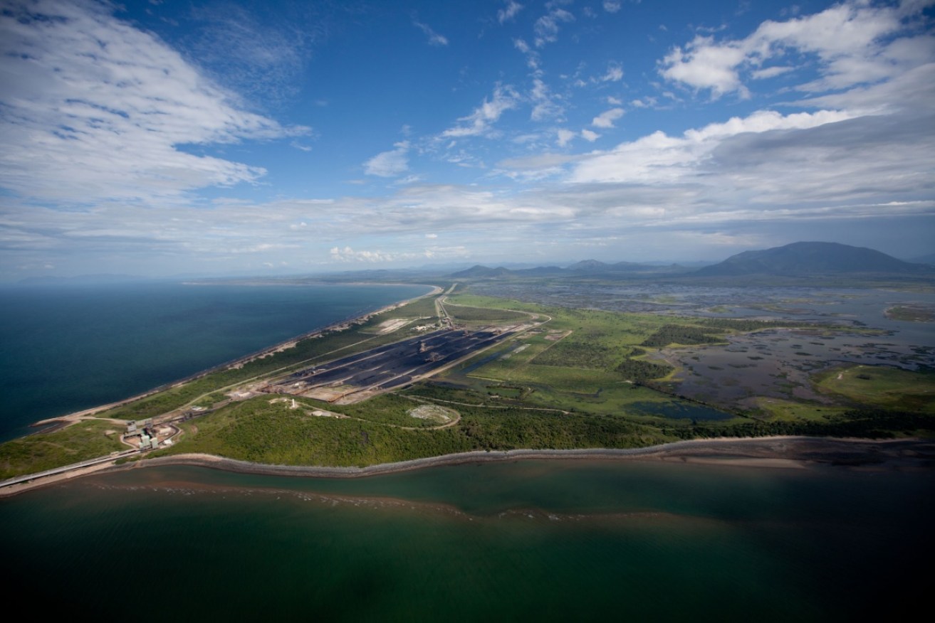 Adani originally planned to build a rail line from the mine to Abbot Point (pictured) for export.