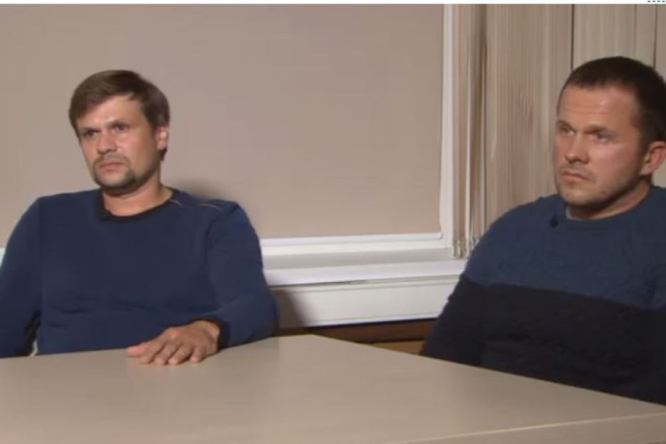 Two men resembling the suspects appeared on Russia's State-funded RT television.

