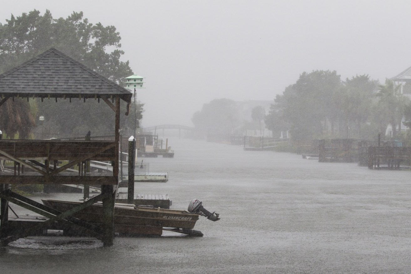 Rising floodwaters from Hurricane Florence in the canals on the evacuated Pawleys Island forced hundreds of residents  to flee.