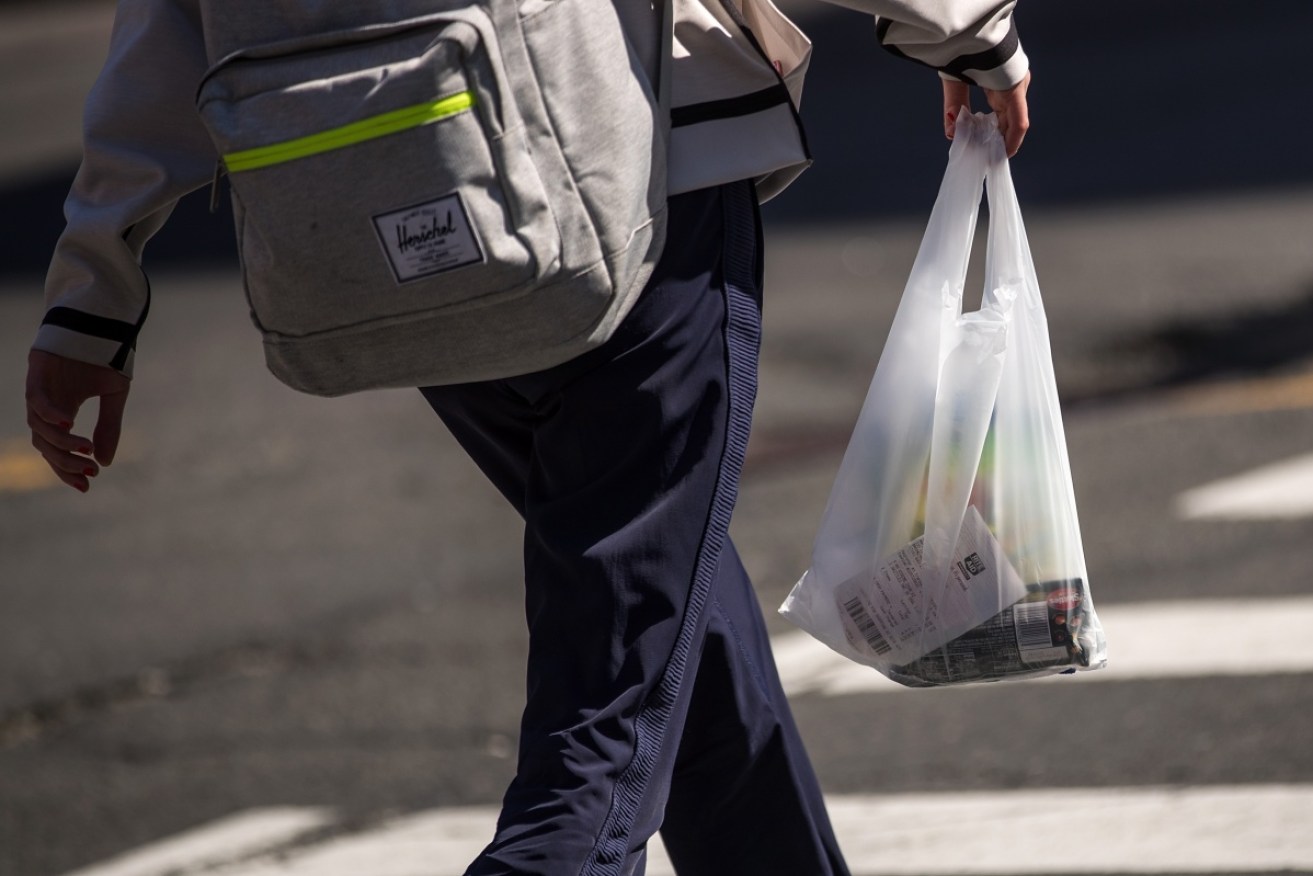 Victoria's plastic bag ban has led to shoppers' faith in supermarkets dropping. Photo: Getty  