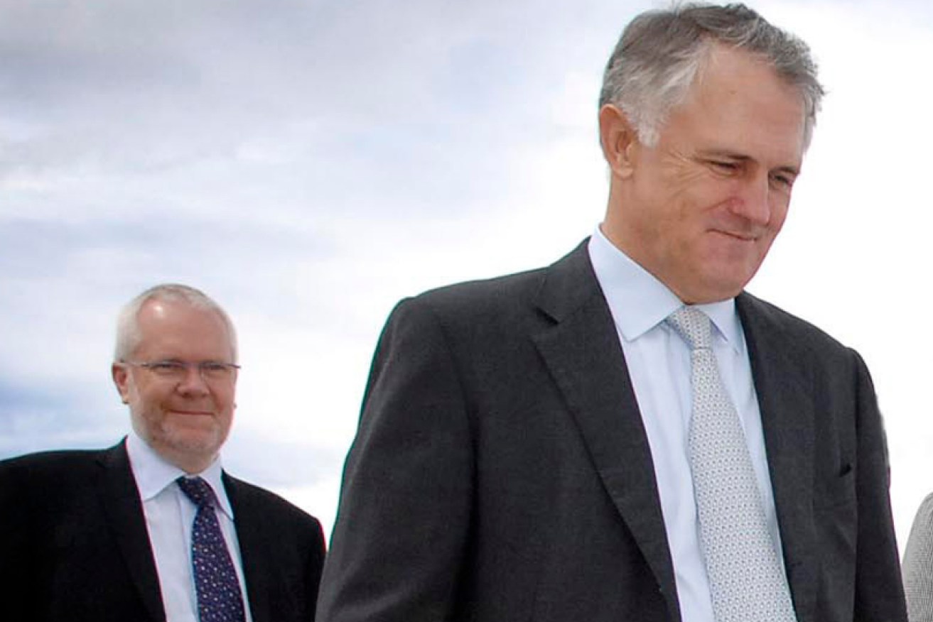 Justin Milne with then-environment minister Malcolm Turnbull in 2007.