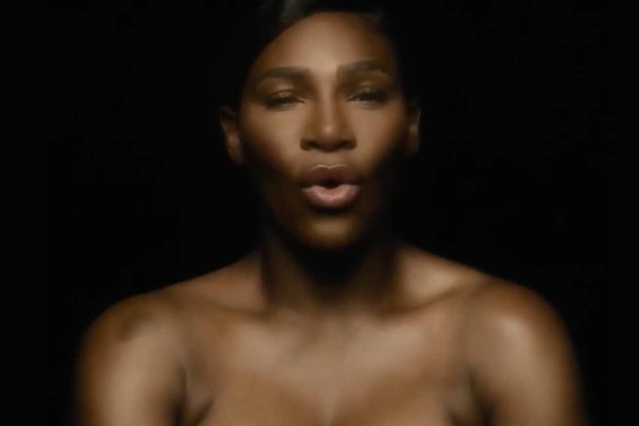 Serena Williams preaches the need for breast self examination with a little help from the Divinyls.