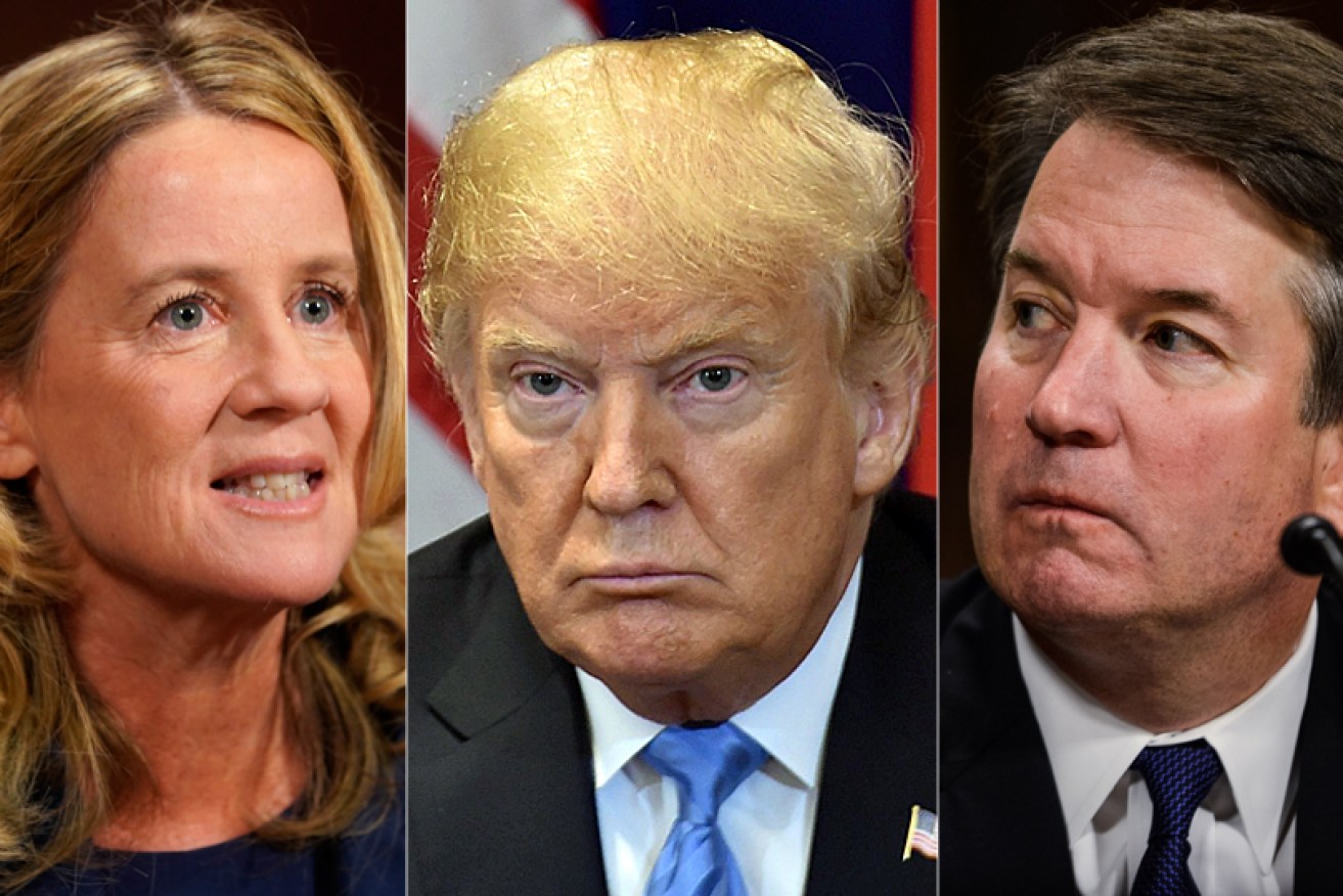 Donald Trump is standing by Brett Kavnaugh after sexual assault allegations by Christine Blasey Ford.