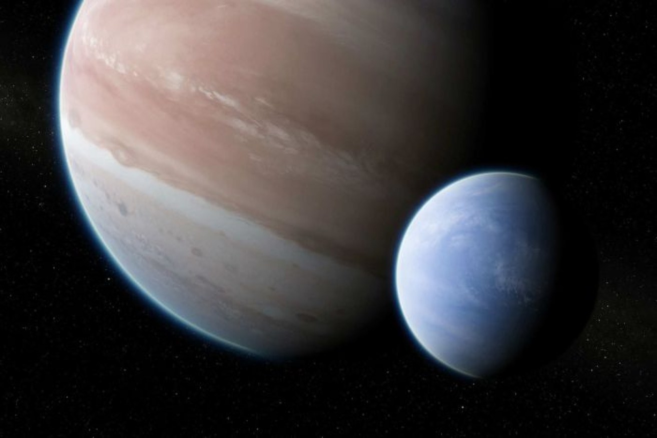 Hubble data suggests a Jupiter-sized exoplanet may have a Neptune-sized exomoon. 