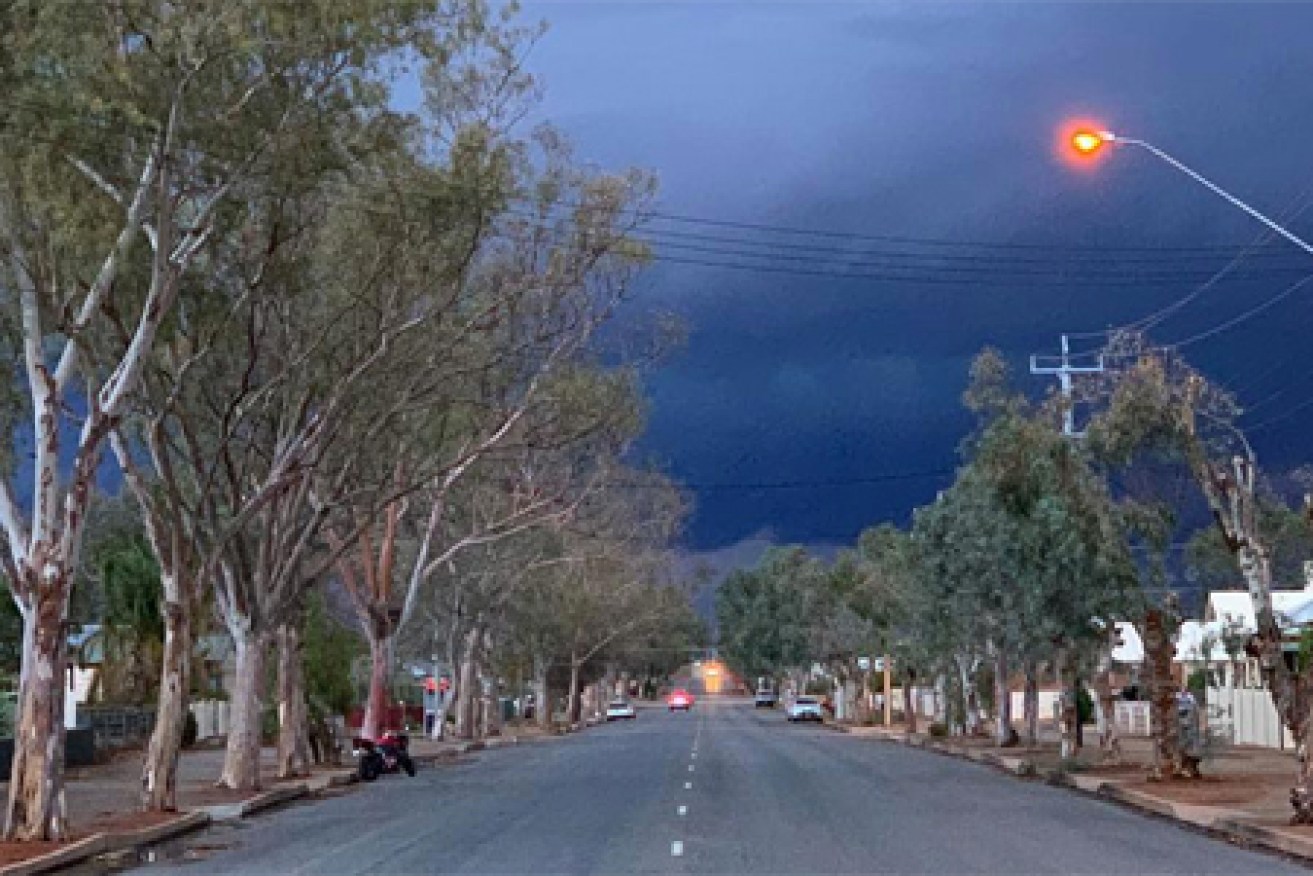 After the dust, the storm clouds close in on Broken Hill.