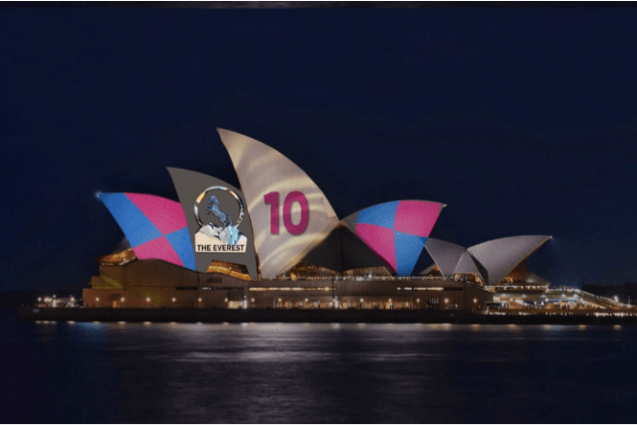 The advertisement will play on the sails of the Opera House on Tuesday night.