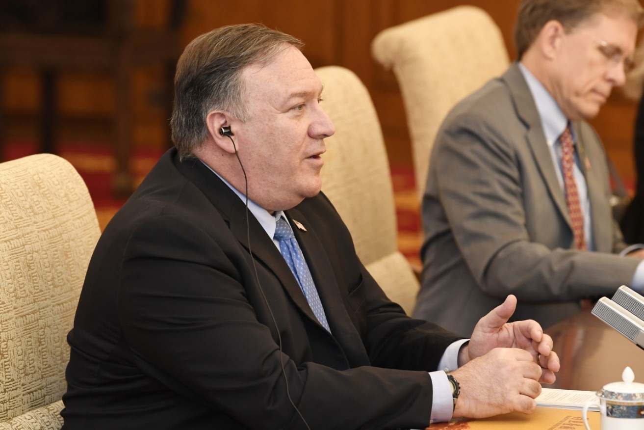 US Secretary of State Mike Pompeo during his visit to China. 