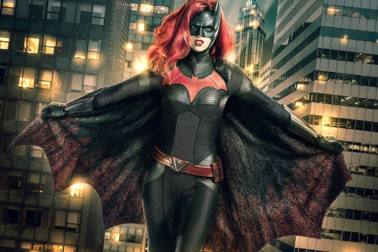 An image of Ruby Rose, in costume as Batwoman.