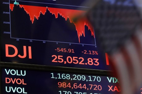 Dow Jones drops 546 points as Wall Street and global market sell-off persists