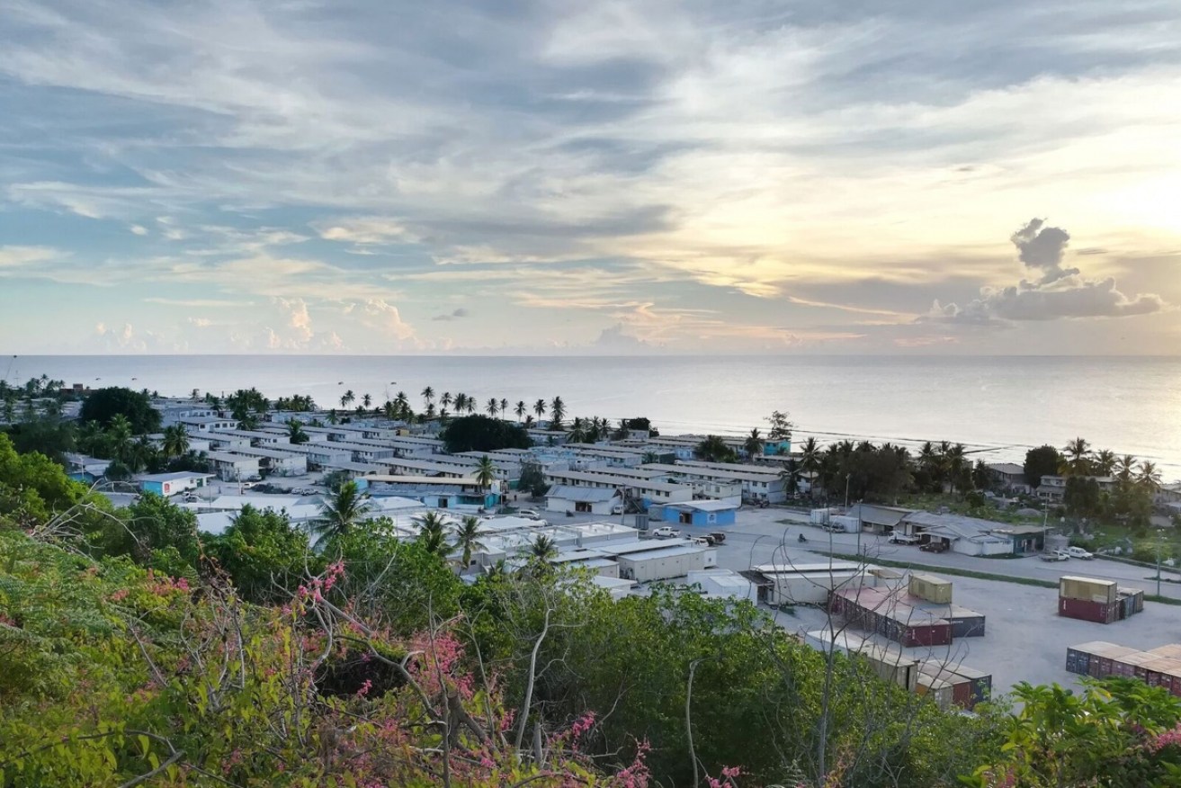 The settlements and hospital on the island of Nauru, pictured in August and supplied by Medecins Sans Frontieres.