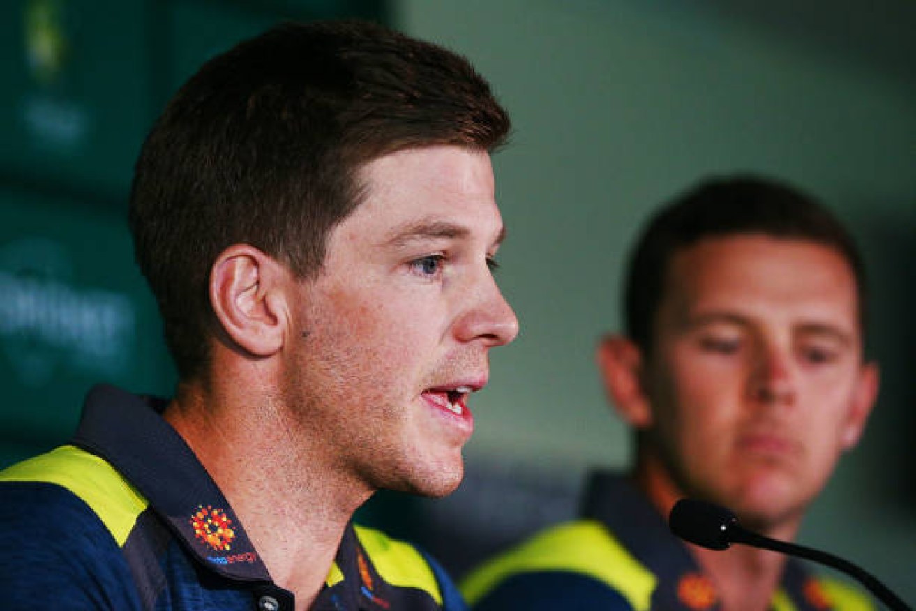 Australian Test Captain Tim Paine and fast bowler Josh Hazelwood address the  media in Melbourne.