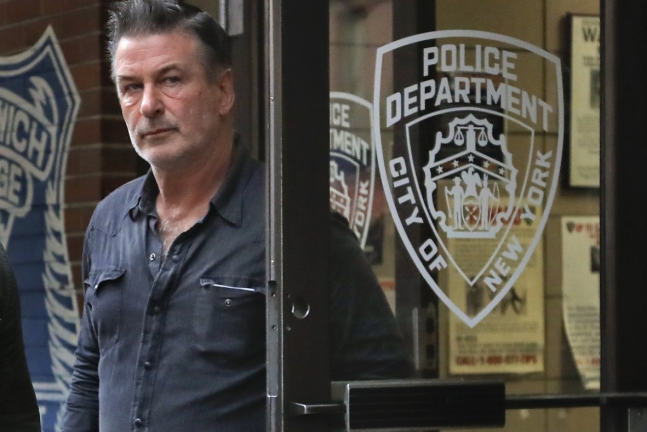 Alec Baldwin leaves NYPD's 10th Precinct on November 2 after being arrested over a roadside scuffle.